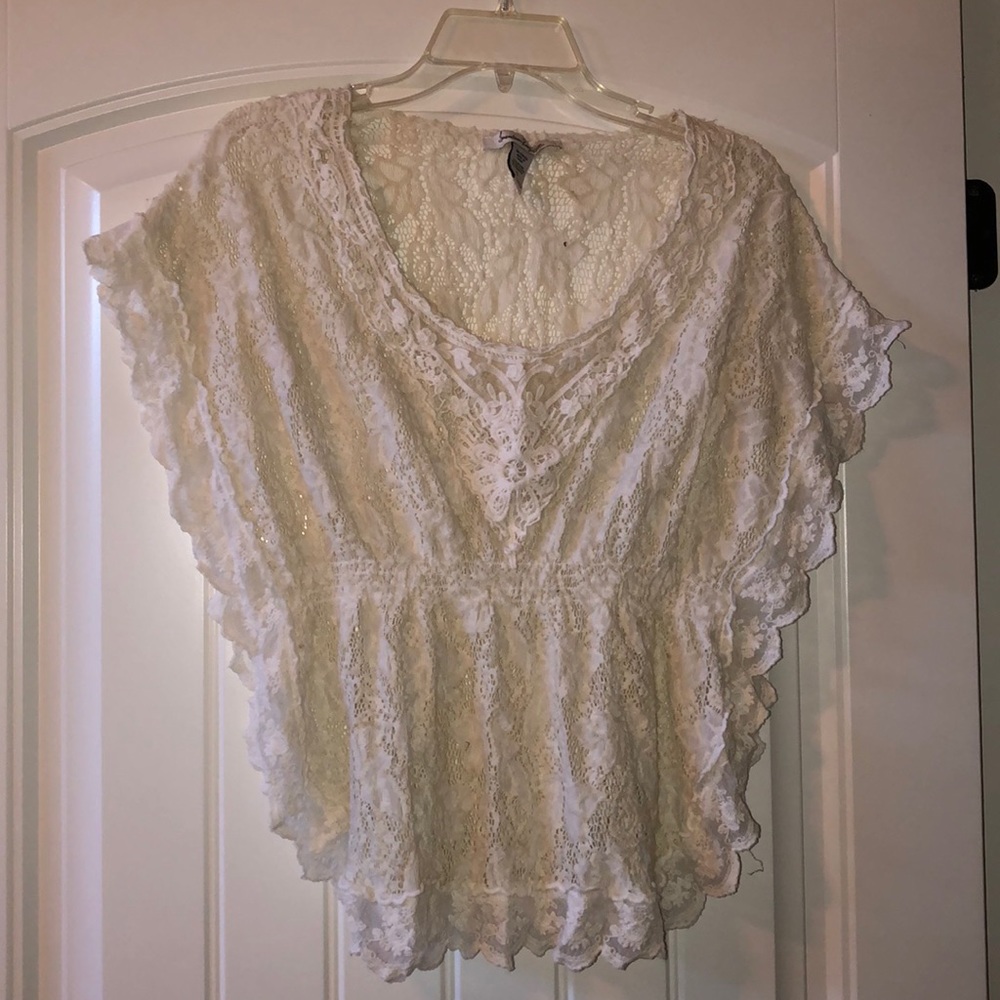 Lace White Blouse